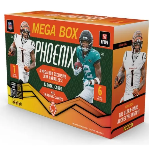 Multi box Break- (2)2026 Leaf Meatl Footbal Jumbo- (1) 2025 Optic hobby box-(1) 2025 Phoenix International Mega Box-(2)2025 Phoenix Mega Box