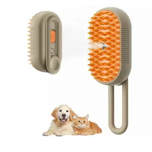 Pet Steam Brush 3-IN-1 Adjustable Grooming Comb for Cats & Dogs Advanced Steam Tech Efficient Hair Removal Flying Fur Management Home Groomer Tools