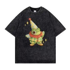 Star Clown Frog Unisex Wash Tee , Comfort Colors Tshirt, Unisex Streetwear