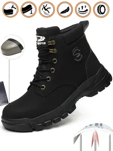 Men Women Safety Shoes, Anti-Puncture Waterproof Upper, Comfortable Inner Sole, Suitable for Daily Wear and Workshop Work, Sizes 38-48, Steel Toe Shoes, Working Shoes