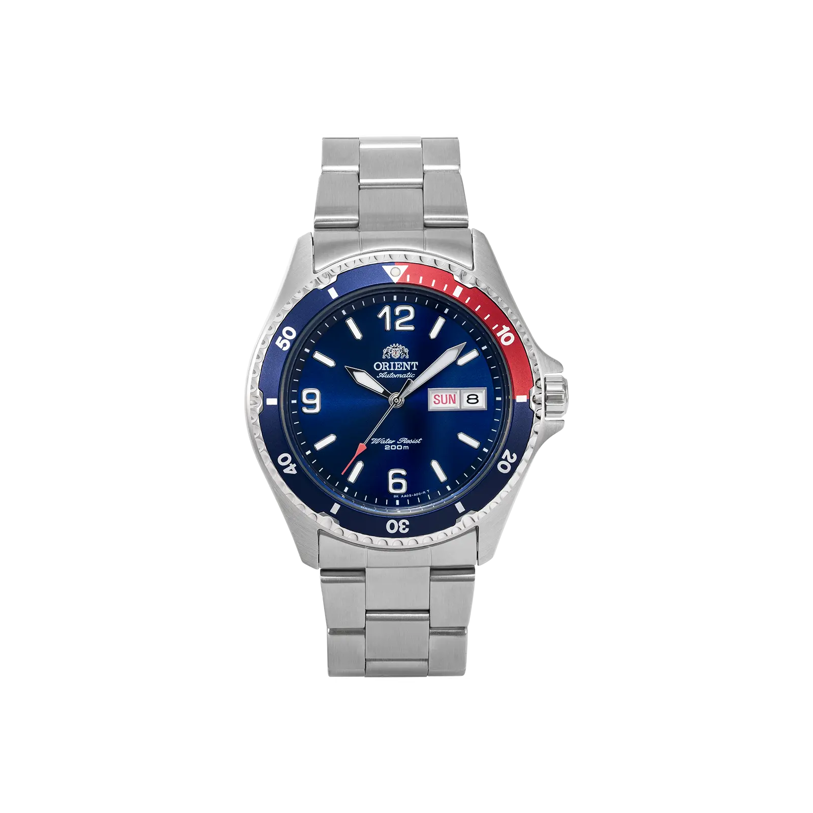 Orient Men's Automatic Analog Mechanical Sports Diving Watch - Stainless Steel Wristwatch with Blue Dial, Day-Date Display, 200m Water Resistant Watch, 41.5mm Case, Analog Mechanical Watches