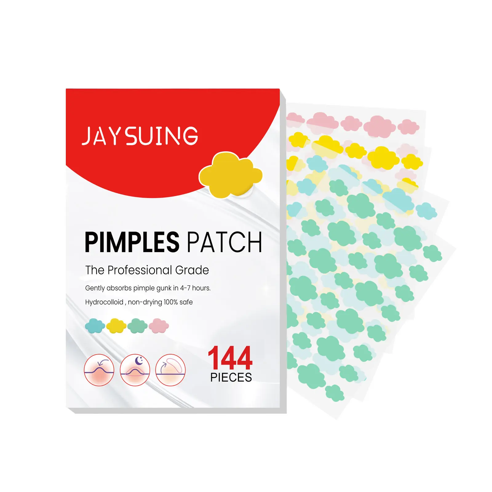 Jaysuing Pimples Patch, Repair Clean Mouth Mild Acne Reduction Balance Skin Acne Patch
