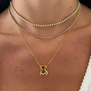 EVRY JEWELS Gold or Silver Plated Women's Hypoallergenic All About You Necklace