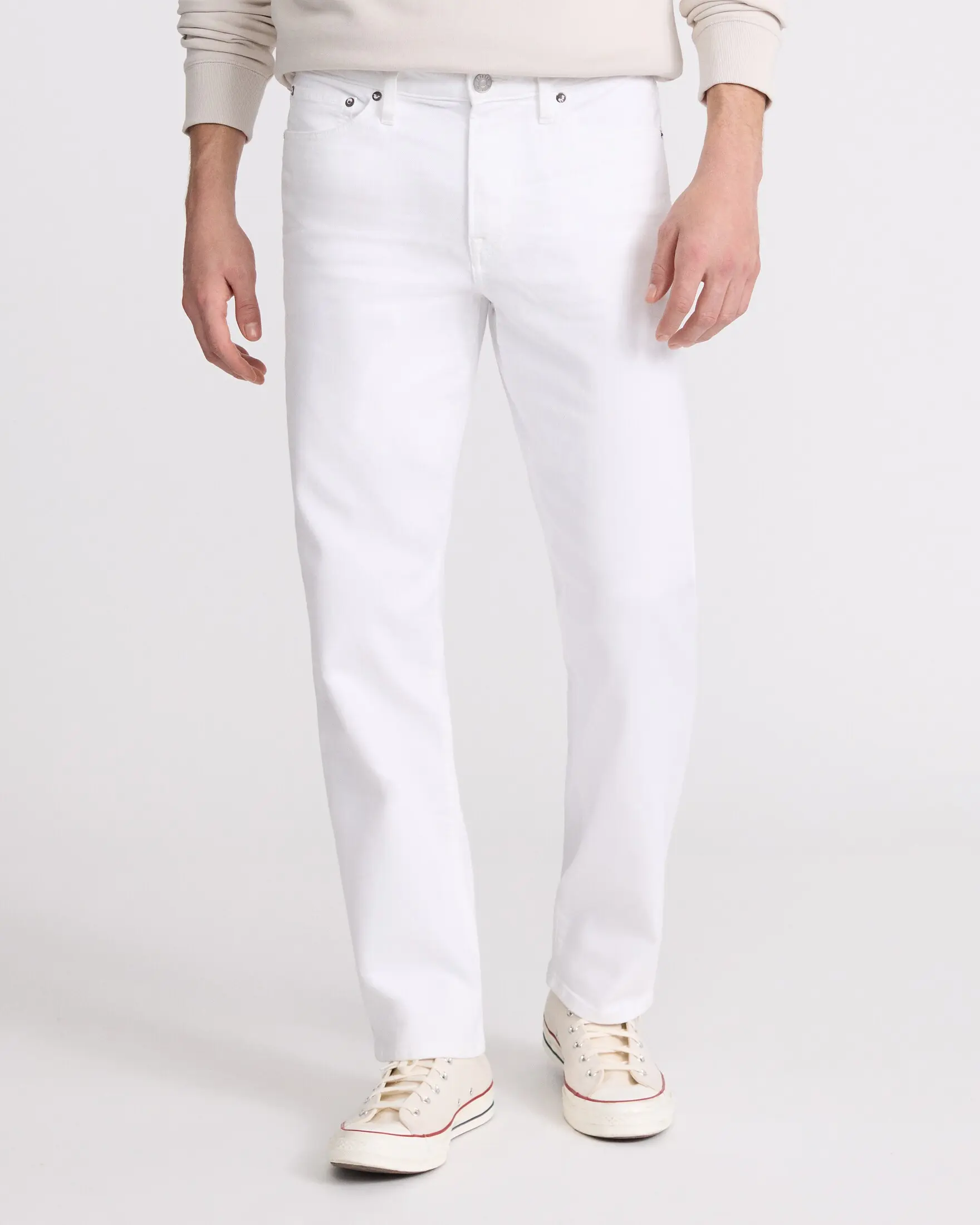 Express Straight White Stretch Jeans