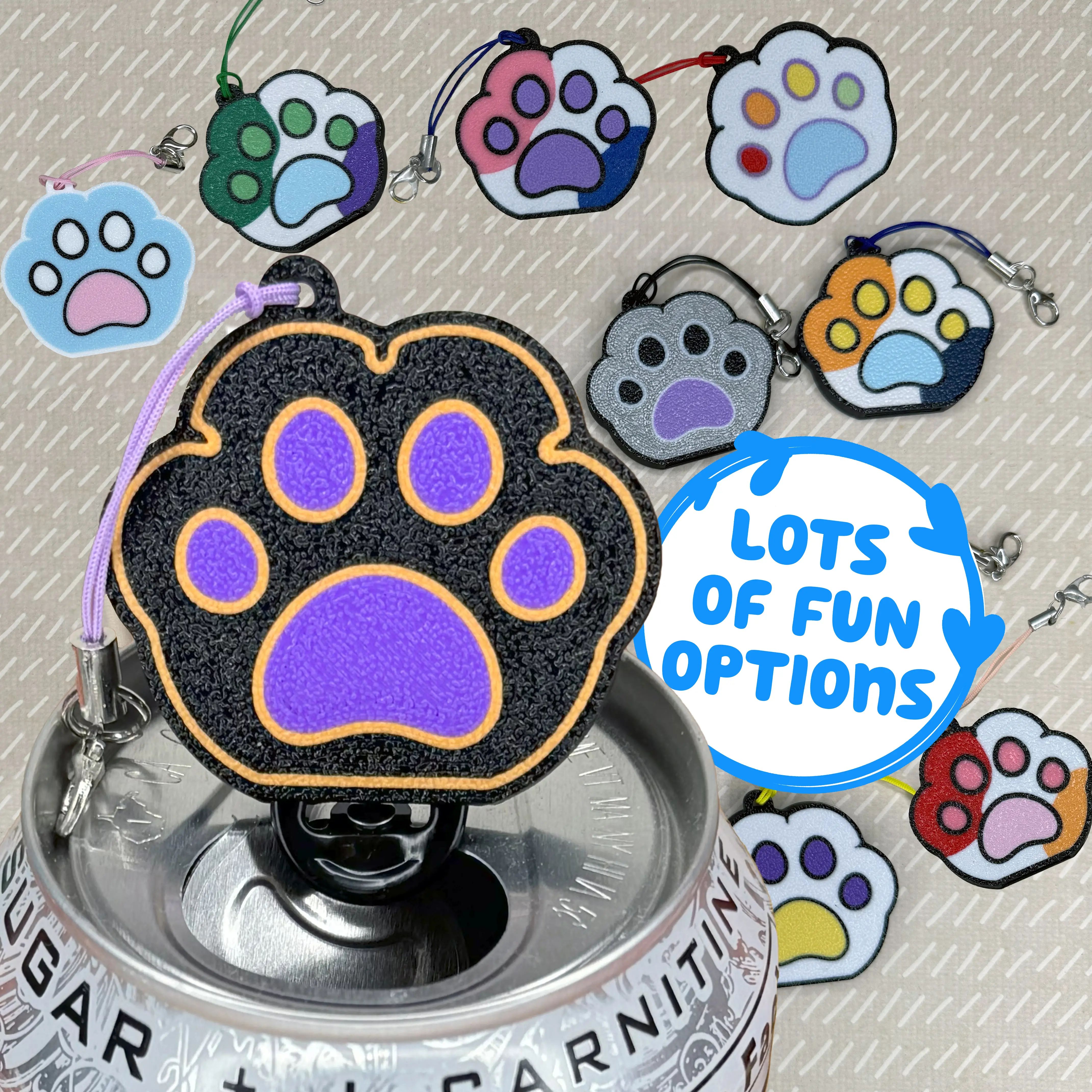 Tab Buddies Kitty Paw! Cute soda can tab opener help for long nails, kids, sore hands Kitchen Utensils Indoor Panda
