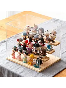 1PC Mini Toy Display Rack, Wall Mounted & Desktop Storage Box, Acrylic Clear Display Case For Collectibles & Action Figures, Stackable Doll Display Shelf For Desk Storage & Home Organization