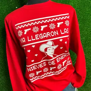 Chalino Sanchez Christmas Crewneck Sweater-UNISEX sizing
