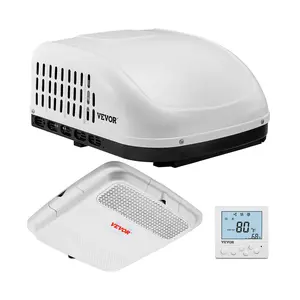 VEVOR RV Air Conditioner,  13500 BTU Non-Ducted Rooftop RV AC Unit, 65 dB Quiet Design, Including Air Distribution Box, Operation Panel and Installation Hardware, for Campers, Vans, Trailers, White