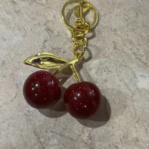Cute Cherry Design Sparkly Bag Charm, Fashionable Bag Keychain for Women & Girls, Trendy All-match & Exquisite Bag Charm for Birthday Gift, Purse Accessories