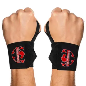 FIGHTSENSE 18” Premium Wrist Wraps for Weightlifting – Heavy Duty Thumb Loop Straps for Powerlifting, Strength Training, Bodybuilding, & Wrist Support