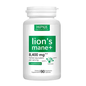 HiPlus Organic Lion’s Mane Mushroom Supplement Capsules | Natural Superfood to Support Brain Function, Energy and lmmune Health | Non-GMO, Vegan, No Additives | 90 Veggie Capsules