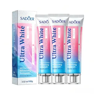 SADOER Peach & Sea Salt Toothpaste, Deep Cleaning Formula Removes Plaque & Daily Stains, Refreshing Sweet Peach with Salty Twist, Gentle on Teeth, Perfect for Daily Oral Care and Long-Lasting Fresh Breath