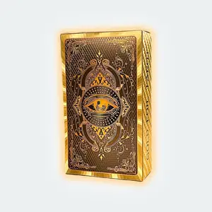 Spanish and English Golden Foil Tarot Deck With Guidebook 2-Languges Spiritual Cards Divination