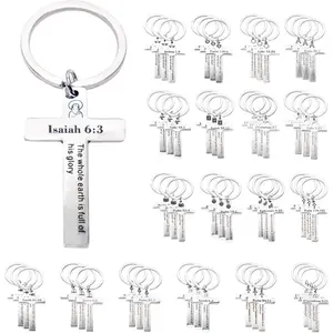 54 Pcs Christian Cross Keychain Bulk Bible Verse Religious Keychain 18 Styles Keychain Scripture Quotes Inspirational Gifts Supplies for Men Women