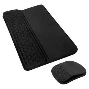 GAOMON Ergonomic Keyboard Wrist Rest & Mouse Pad Set, 2-Pack Memory Foam Wrist Support with Massage Texture, Non-Slip Base for Office, Gaming, Typing, Black