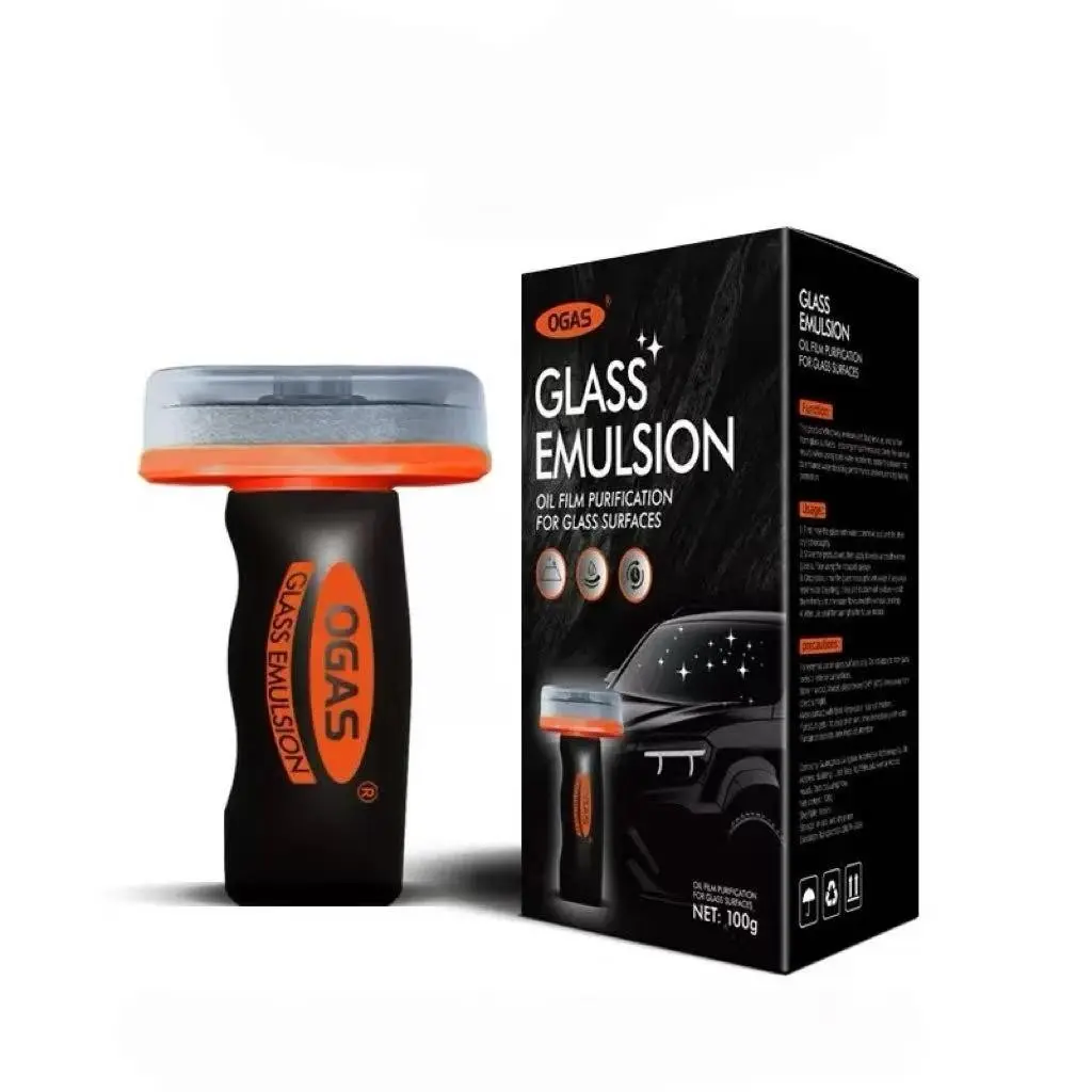 Glass Handle Oil Film Remover Car Windshield Cleaner Windshield Rearview Mirror Side Window Cleaning Degreasing Maintenance Coating Agent Car Care Products Set 100g