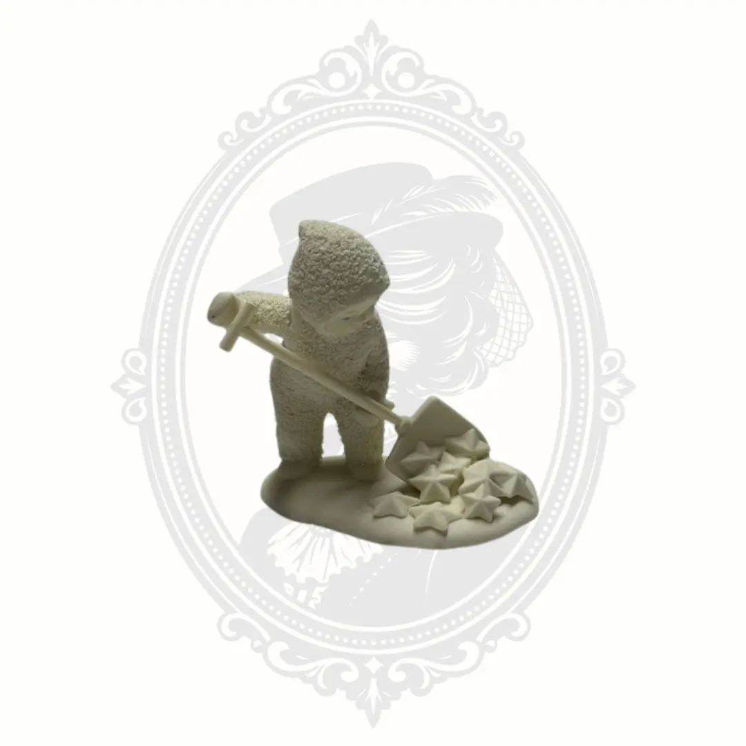 Department 56 Snowbabies® "So Much Work To Do!" Bisque Porcelain Figurine with Stars – Retired