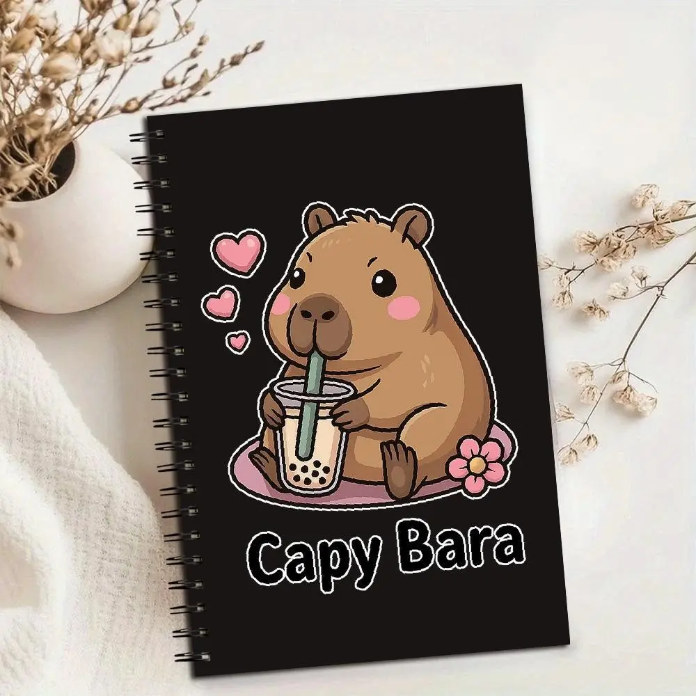 Cute Animal & Capybara Graphic Print Spiral Notebook, Funny Notebooks, Ideal for School, Work & Journaling, Perfect Gift for Women, Office Stationery Supplies