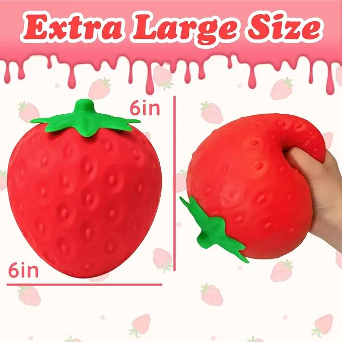 Big strawberry squeeze toy