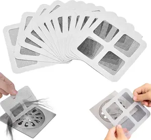 Disposable Shower Drain Cover Hair Catcher 50Pcs No Cleaning Needed for Bathroom Bathtub Kitchen Sink Floor Stickers