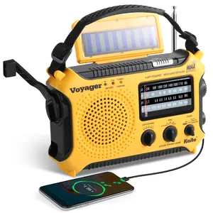 Kaito KA500 AM FM Shortwave Solar Crank Emergency Weather Alert Radio Yellow