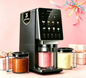 [Mother's Day] 10-Program Electric Ice Cream Maker - 3 Pints Large Capacity - Perfect for High Protein, Keto & Vegan Desserts - Smooth Texture
