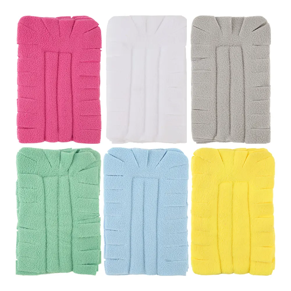 12 Pack Reusable Duster Refills Fleece, Colorful Soft Polyester Fiber Flat Duster Refill Multi Surface Washable Cleaning Pad Tools for Home, Blinds, Car, Pet, Furniture, Fans