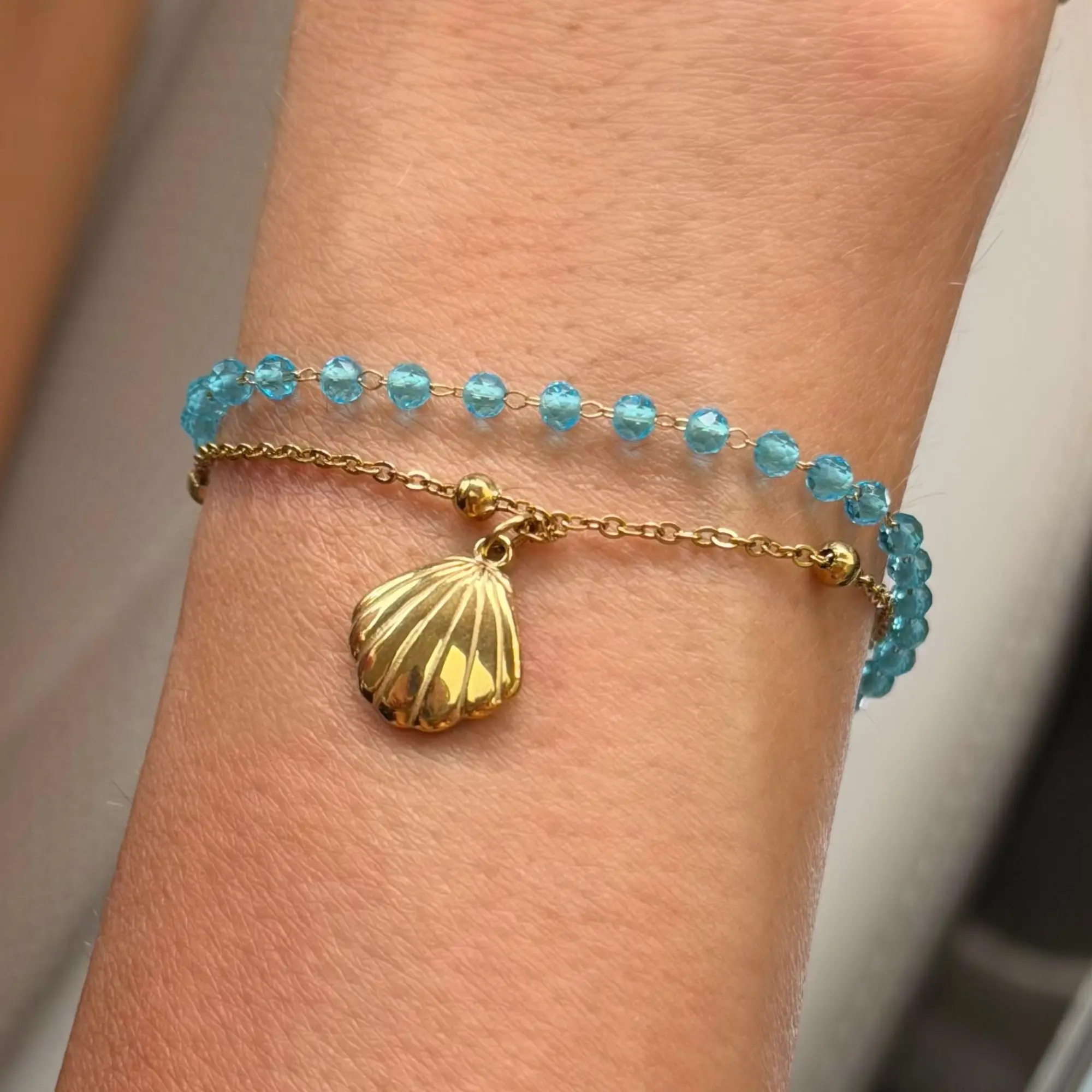 EVRY JEWELS Women's Double Layer Coastal Charm Bracelet