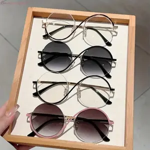 Unisex 2/4-Pack Large Size Round Full Frame Oversized Sunglasses, Minimalist Premium UV Protection Eyewear for All Face Shapes, Ideal for Street Style & Outdoor Activities