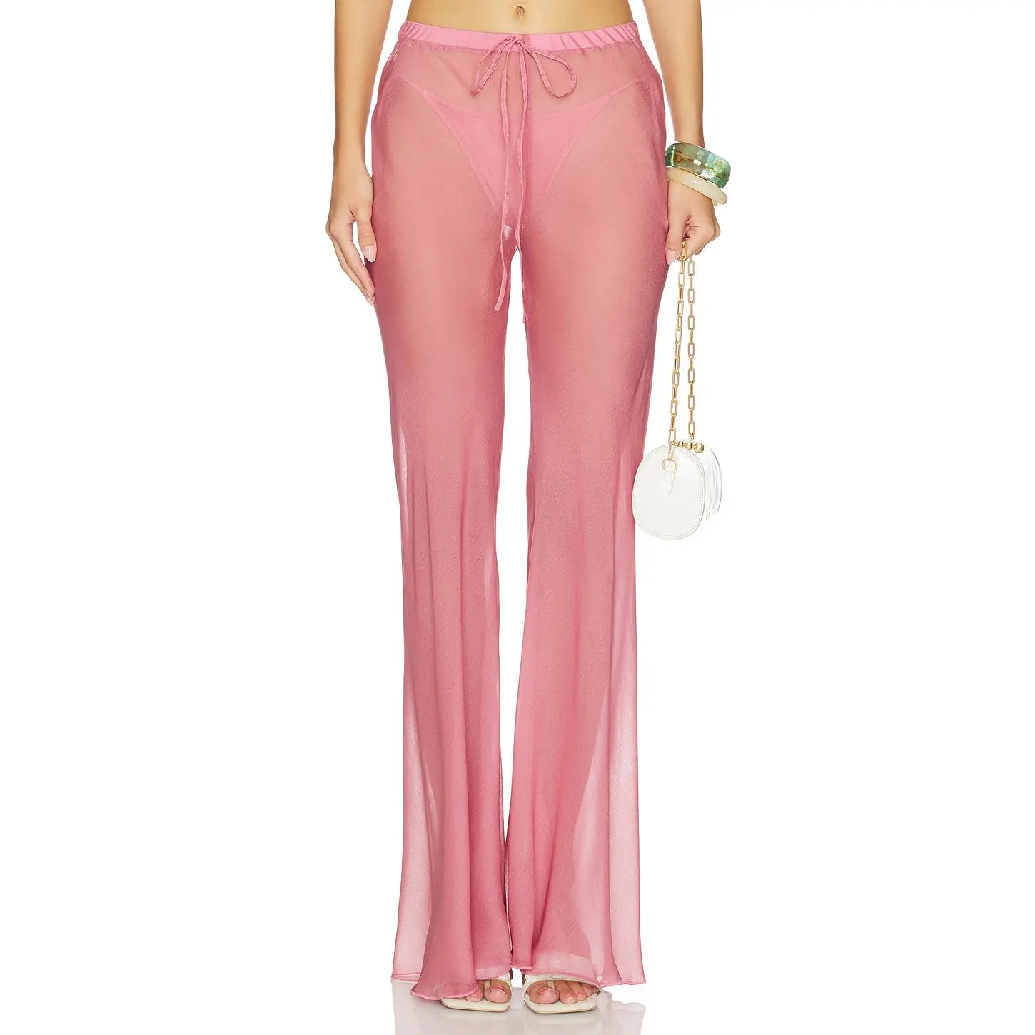 Shani Shemer Kairo Wide Leg Pants in Dusty Rose