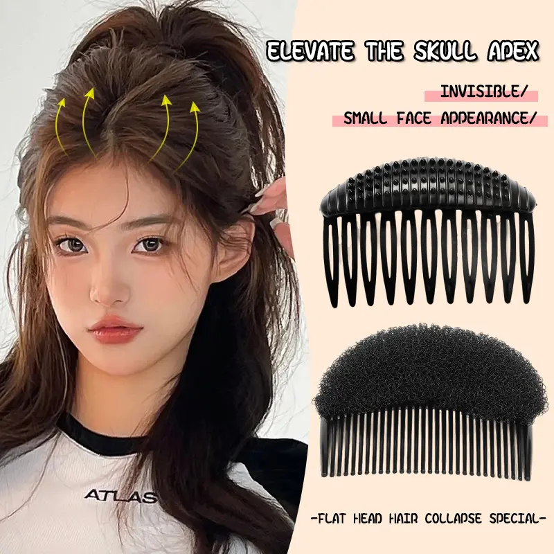 Unisex Invisible Curved Root Lifting Comb Clips - Flat Hair Clips for Instant Volume, Heat-Free Boost, Stable Comb Support, Adds Instant Crown Fullness, Business & Natural Everyday Hairstyles
