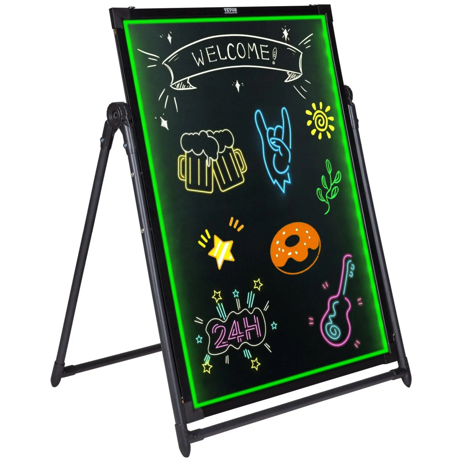 LED Writing Board Illuminated Neon Effect - 32 x 24 in