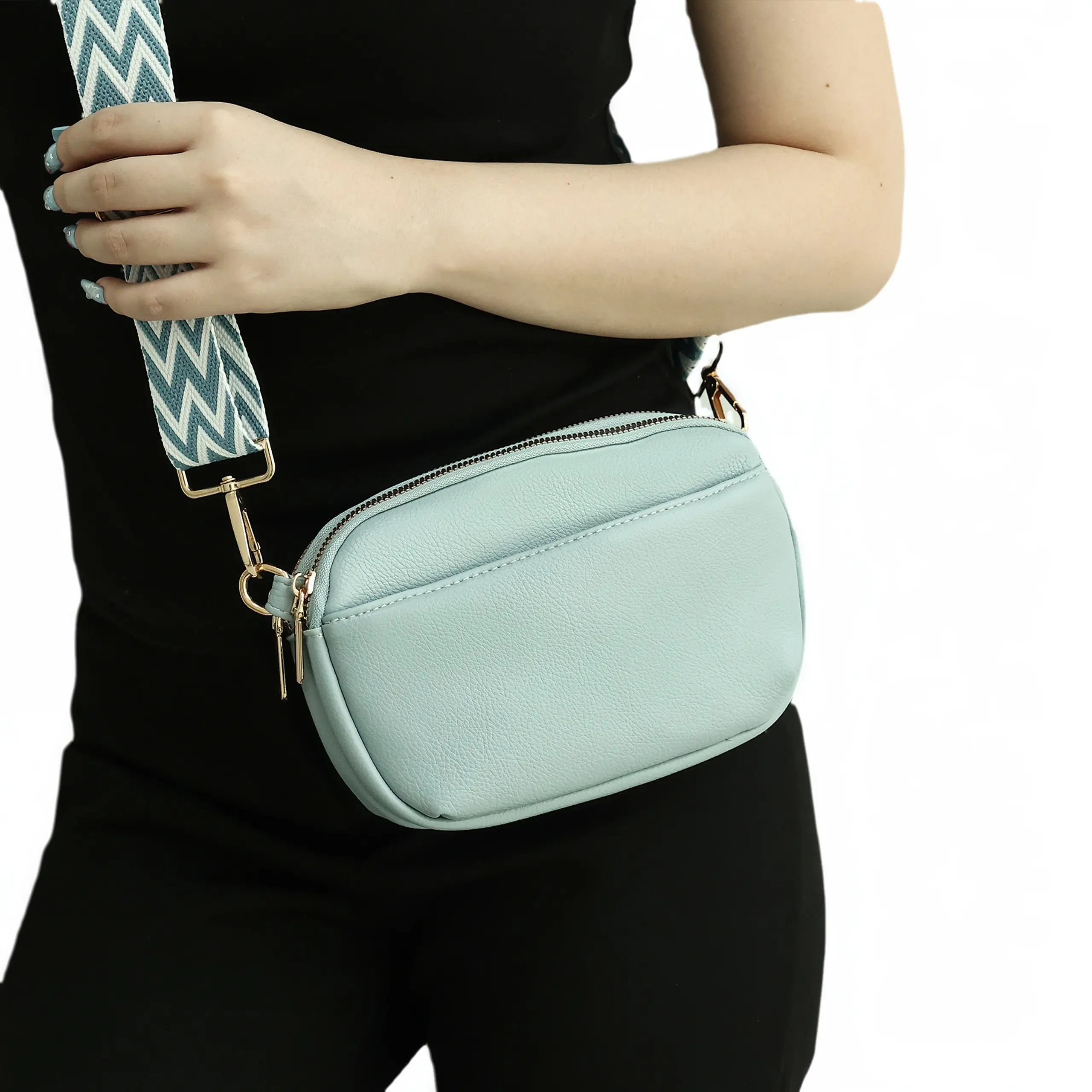 Stylish Leather Square Crossbody Bag for Women, Square Purse with Adjustable Guitar Strap, PU Leather Crossbody Bag Cell Phone Purse