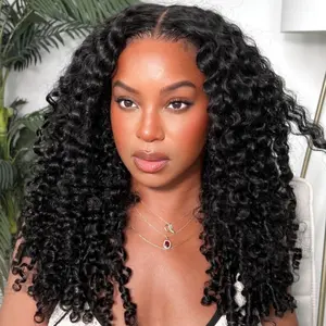UNice No Slip Burmese Curly Wig with Finger Coily Ends Pre-Everything 13x4 Lace Frontal Human Hair Wigs Natural Hairline UNice No Slip Burmese Curly Wig with Finger Coily Ends Pre-Everything 13x4 Lace Frontal Human Hair Wigs Natural Hairline