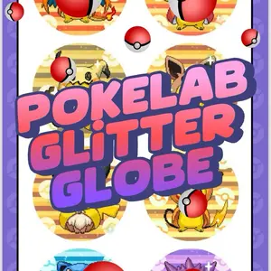 Pokelab Glitter Globe Mganet - 1 Round Quicksand Glitter Magnet Per Pack Decoration Gifts