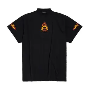 Balenciaga Burning Unity Tee Black Lightly Worn