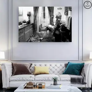 Funny Bathroom Wall Art Dumb And Dumber Movie Poster For Bathroom Wall Decor-Humour Film Scene Toilet Smell Black And White Picture Canvas Prints For Bathroom