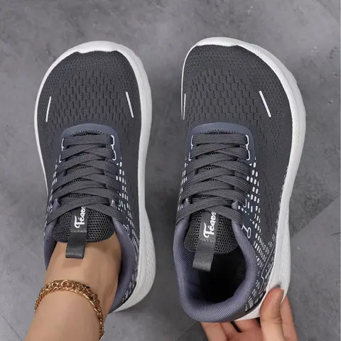 Please choose one size larger.Fashion Women's Sneakers, Breathable Mesh, Lightweight Soft Sole, Anti-Slip, Wide Toe, Casual All-Season Footwear, Mesh Upper Sneakers, Perfect for Daily Wear