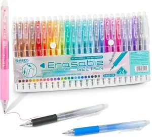 WUXIPREP Retractable Erasable Gel Pens Clicker,Fine Point 0.7mm Smooth Writing Pens,Cute Pens For Writing Journaling Taking Notes School Office Home