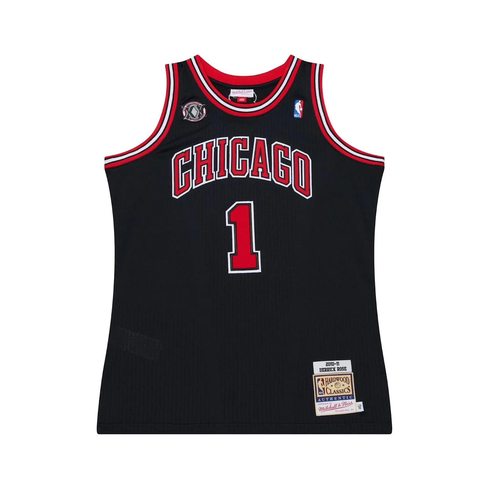 Derrick Rose Chicago Bulls 2010-11 Black Authentic Jersey NBA Throwback Basketball Hardwood Classics Fan Gear Mitchell & Ness