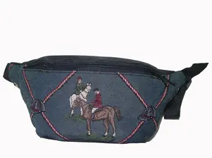 Horse Hunt Scene Tapestry Large Fanny Pack Equestrian Handbags #PF001