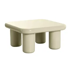 Memphis 33.5" Glossy Square Coffee Table