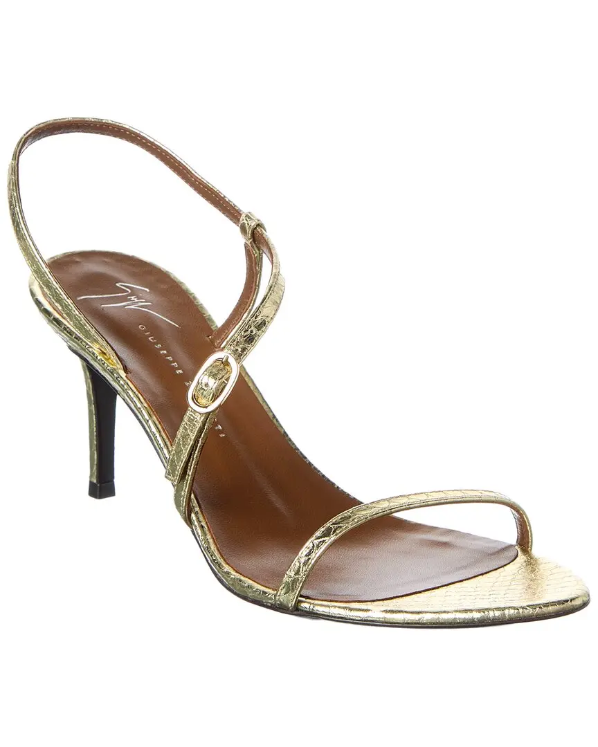 Giuseppe Zanotti Clandestino 70 Snake-Embossed Leather Sandal