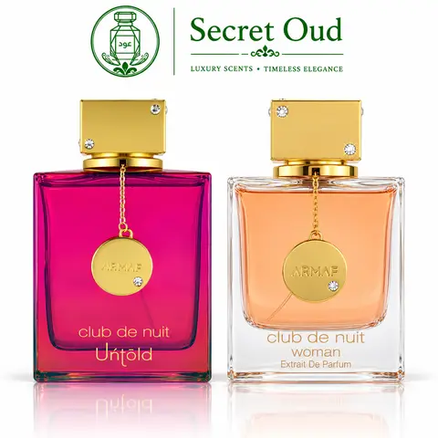 Armaf Club de Nuit Untold + Club de Nuit Women's EDP Fragrance Multi-Pack Gift Bundle, 3.5oz (105ml) Floral Oriental Daily Wear Women's Perfume