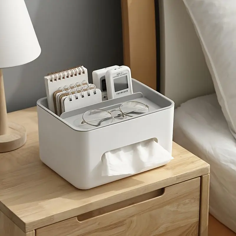1pc Multifunctional Desktop Storage Box, Tissue Box, Drawer Paper Box, Remote Control Sundries Storage Rack Desk Storage Organization, Desk Tidy, Desk Accessories, Multi Functional Organizer, Office Desk Organizer