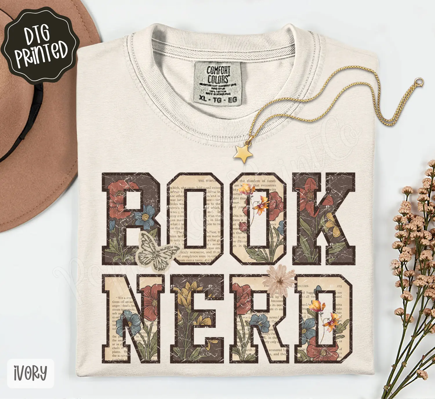Book Nerd Shirt Comfort Colors, Trendy Women's Tshirt