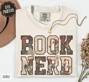 Book Nerd Shirt Comfort Colors, Trendy Women's Tshirt