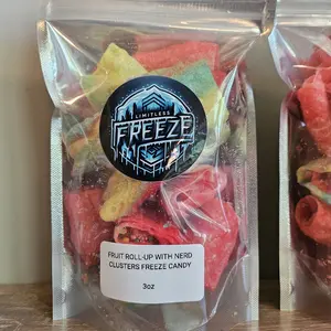 Limitless Freeze LLC Rolls of Nerdiness and Rolls of Happiness Candy Sweet Snack Candy Fruit Candy Bonbon Candies sour clusters