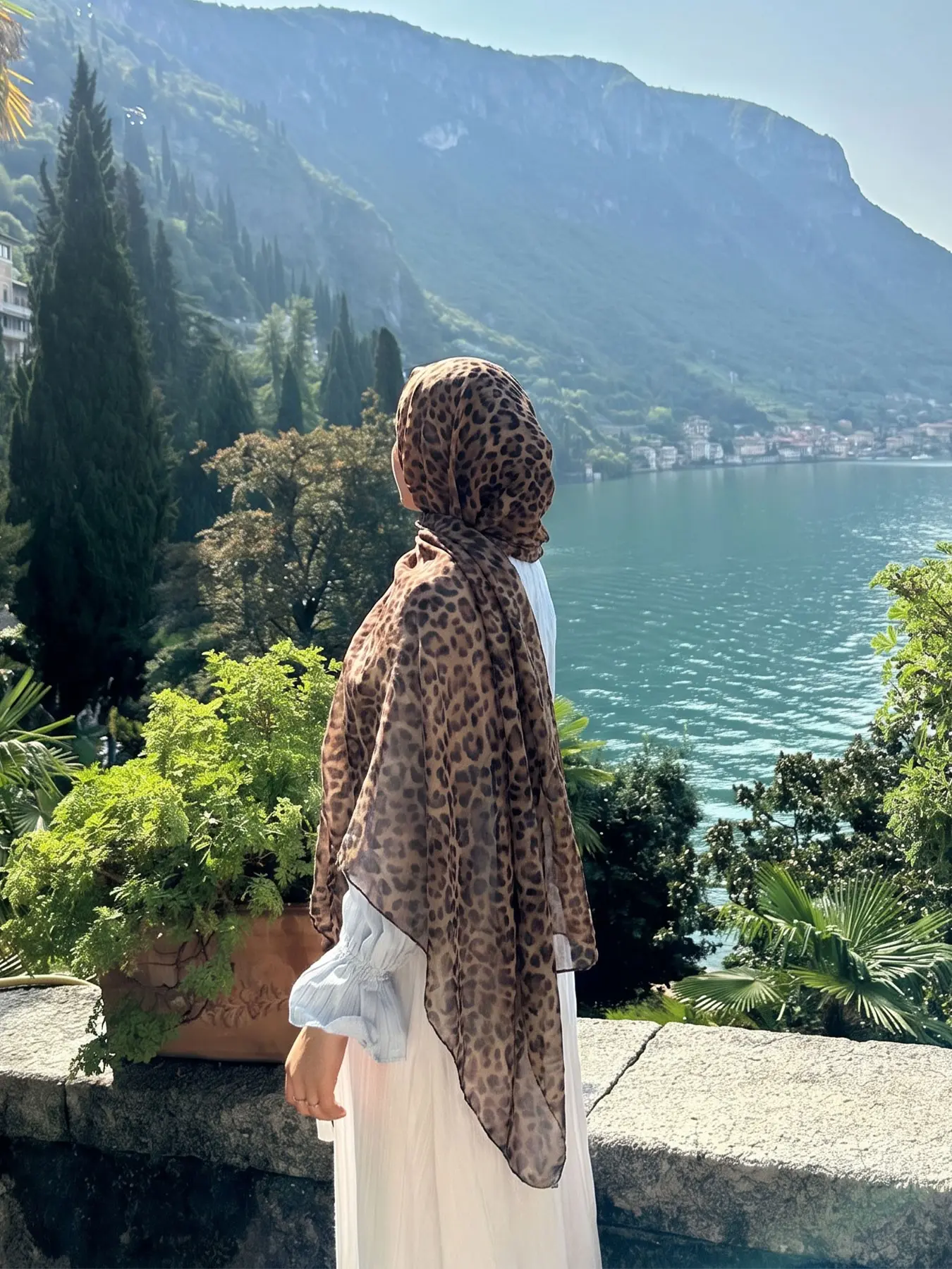 Leopard Print Hijab Head Scarf 180x80 Cm, Breathable and Comfortable, Large Size Wide Design, Summer Fashion for Women, for Muslim, Ultra-Lightweight Bali Fabric