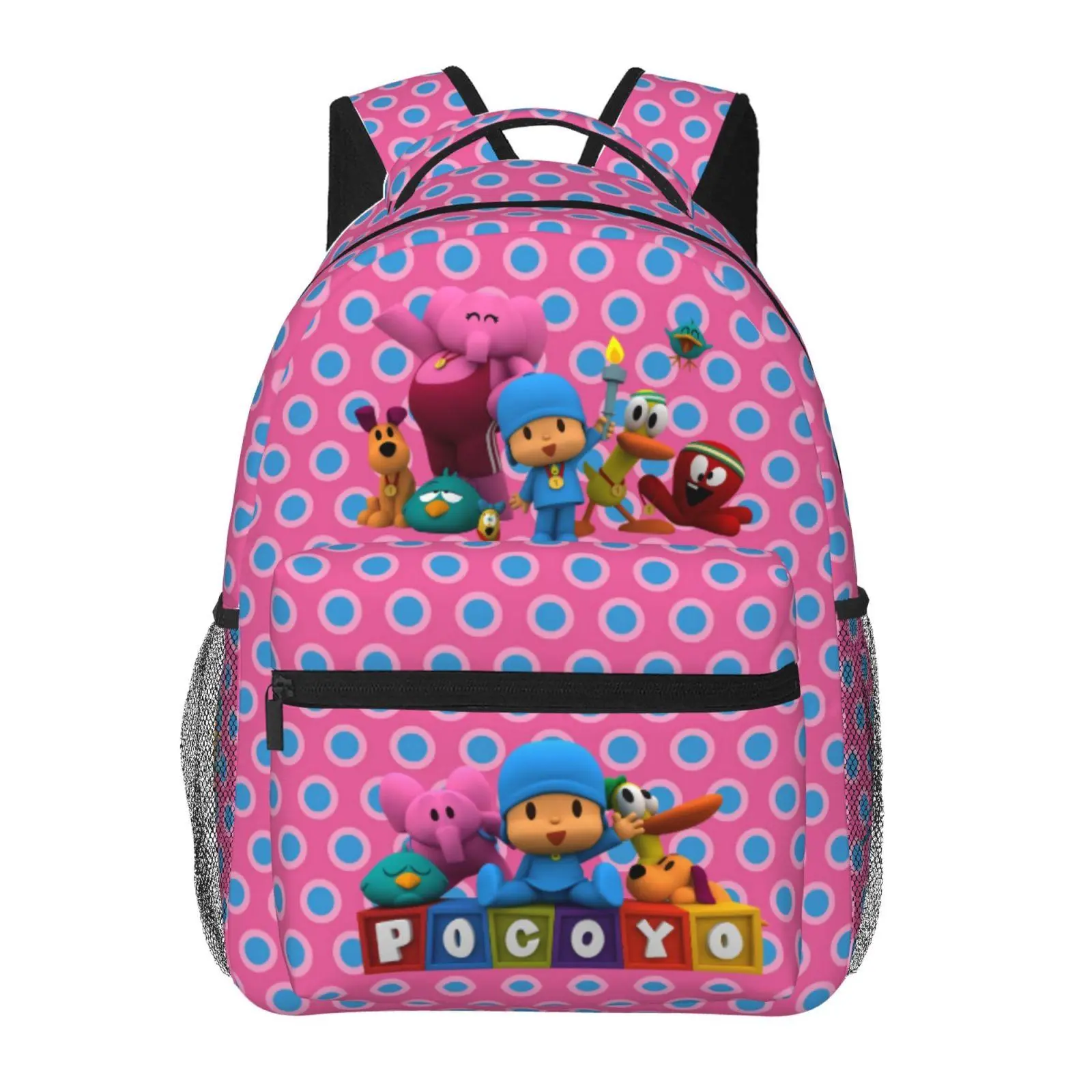 Pocoyo Kids School Backpack Pocoyo cartoon Lightweight Bookbag Pocoyo kids show Back to School Gift, Support for Ages